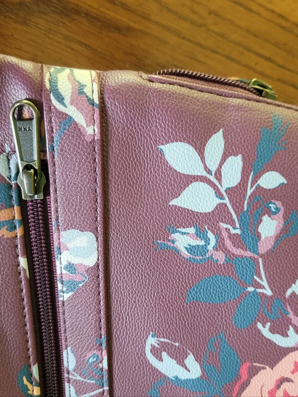 Matilda Jane Moments With You Plum Perfect Floral Faux Leather Backpack NWOT